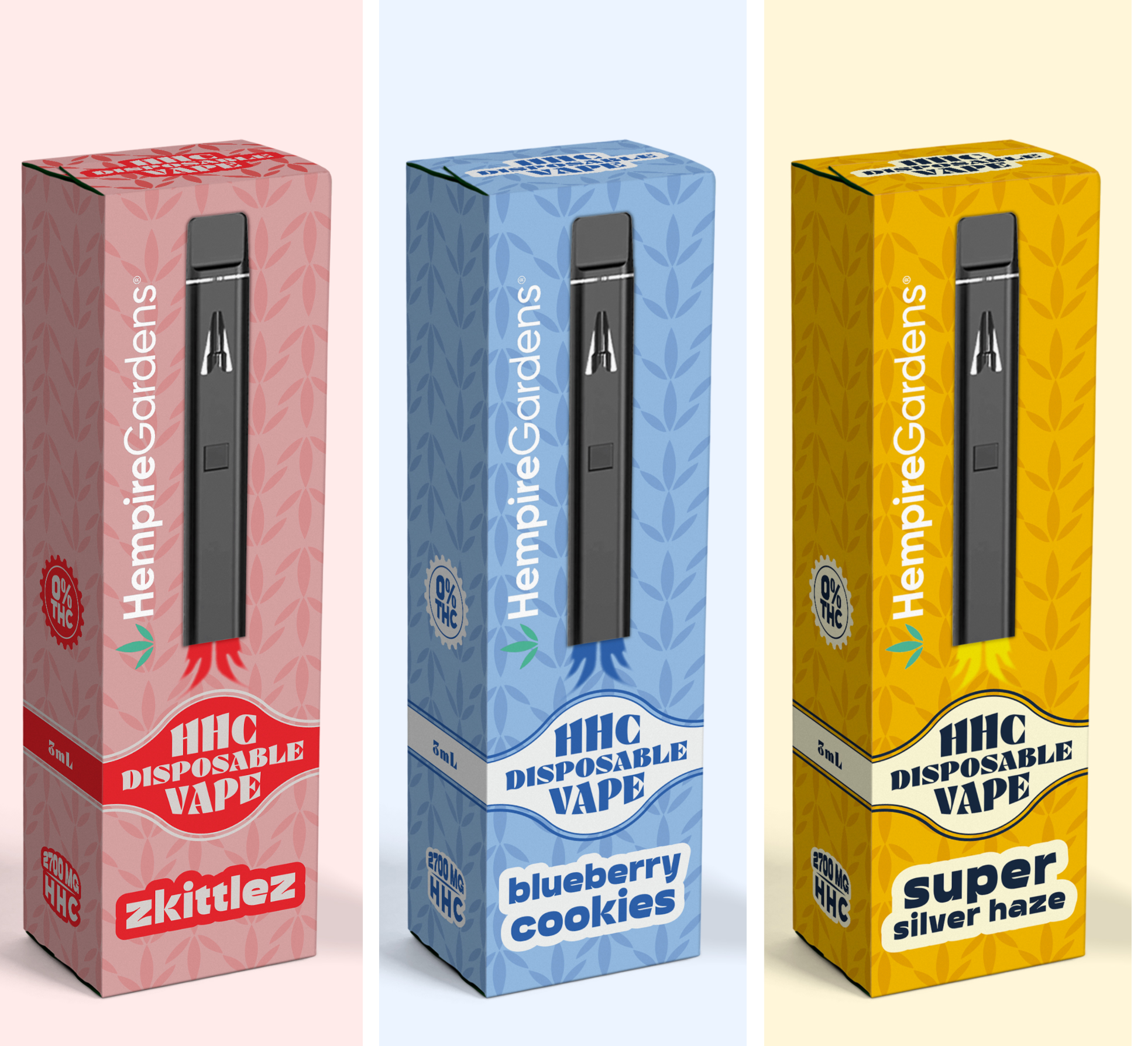 2ML HHC Vape Pens I 3 Pack - Hempire Gardens