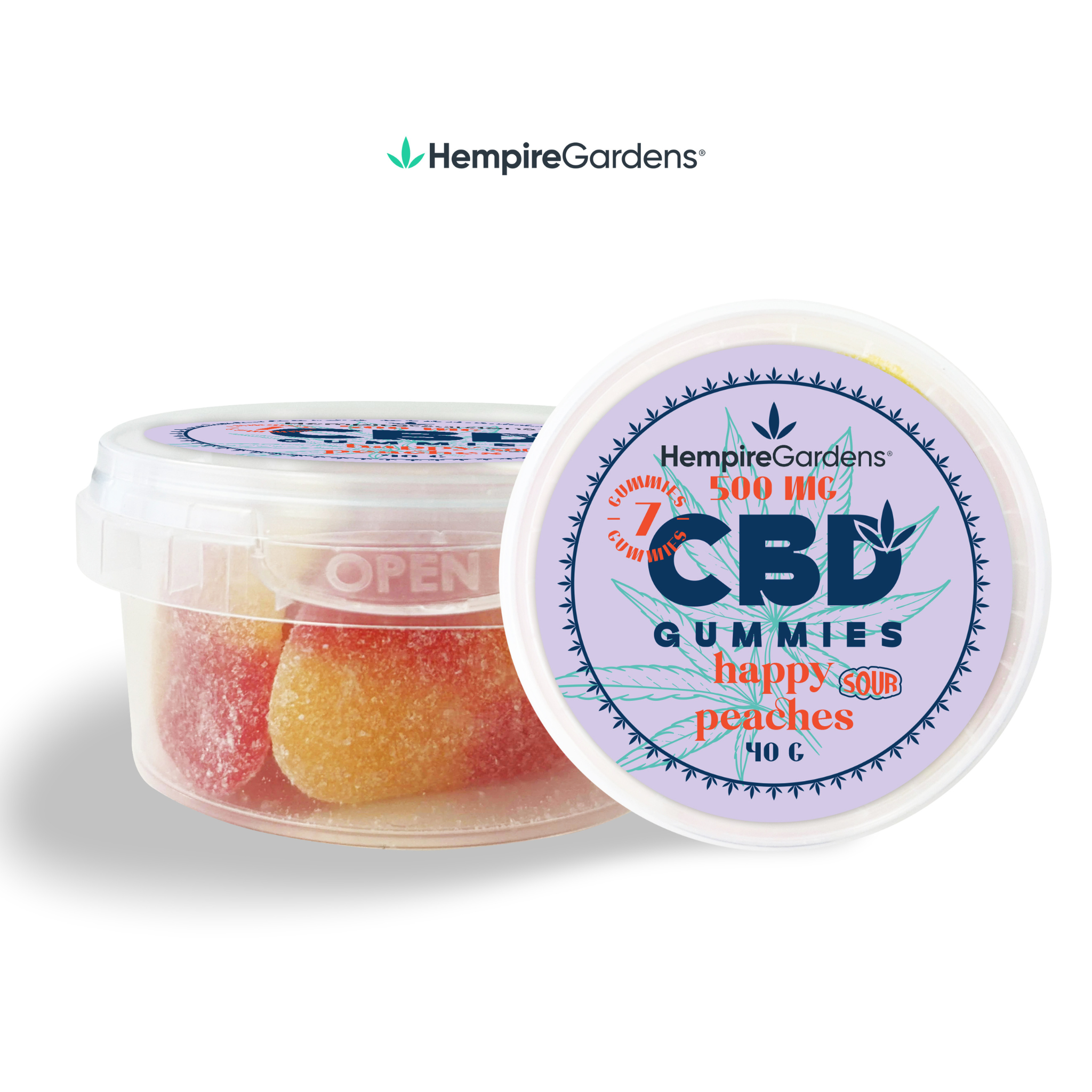 CBD Gummies I Happy Peaches - Hempire Gardens